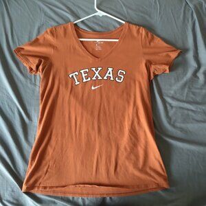 Orange Nike Texas v neck shirt size medium.